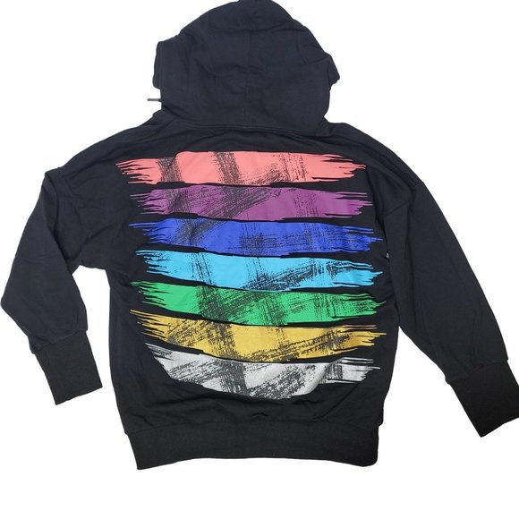 Aria Viga black rainbow lgbtqia2s+ sweatshirt conklab no tag measurements